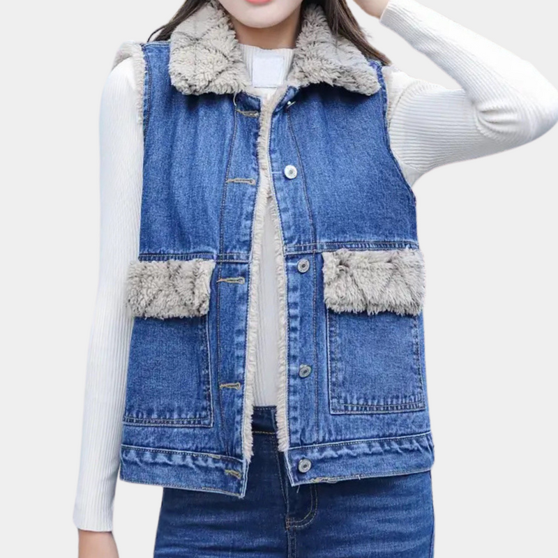 Moderne Denim-Weste für Damen - Noa
