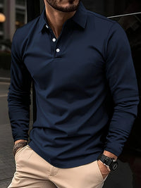 Herren-Poloshirt mit langen Ärmeln – Matthias