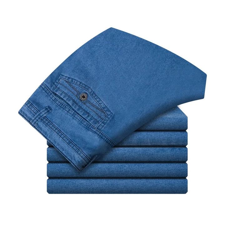 Herrenjeans mit hoher Taille und geradem Bein – Tobias