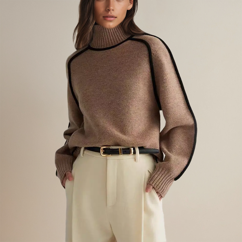 Stilvoller Damen Rollkragenpullover - Clara