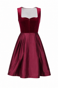 Women's Dirndl Set with Velvet Bodice and Apron 4