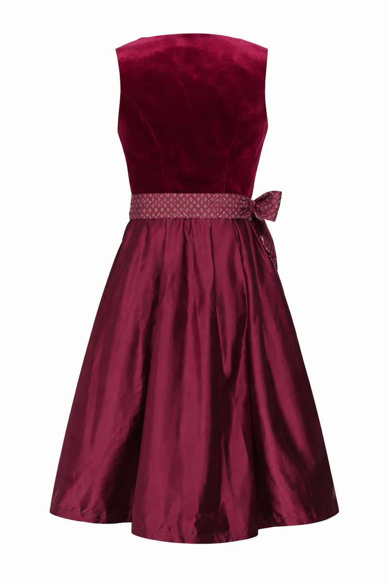 Women's Dirndl Set with Velvet Bodice and Apron 5