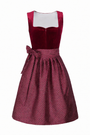 Women's Dirndl Set with Velvet Bodice and Apron 1