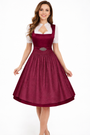 Women's Dirndl Set with Stand-Up Collar Blouse and Skirt 4
