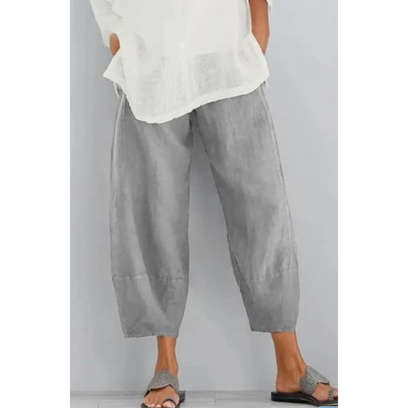 Women's Pants with Elastic Waistband and Wide Leg Fit 4