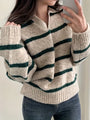 Gestrickter Damenpullover mit V-Ausschnitt – Sofie