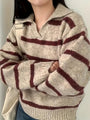 Gestrickter Damenpullover mit V-Ausschnitt – Sofie