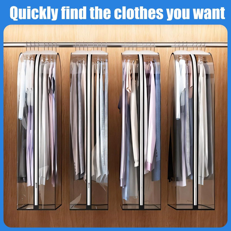 Transparent Garment Covers with Inserts – 3-Pack Storage Covers with Side Zipper (Buy 1, Get 1 FREE)
