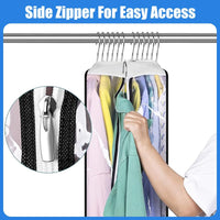 Transparent Garment Covers with Inserts – 3-Pack Storage Covers with Side Zipper (Buy 1, Get 1 FREE)