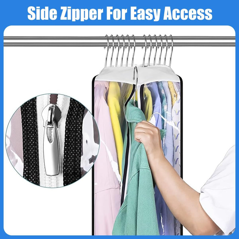 Transparent Garment Covers with Inserts – 3-Pack Storage Covers with Side Zipper (Buy 1, Get 1 FREE)