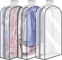 Transparent Garment Covers with Inserts – 3-Pack Storage Covers with Side Zipper (Buy 1, Get 1 FREE)