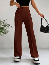 Trendige Damenhose mit hoher Taille und Plissee - Emilia