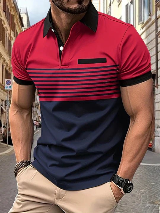 Gestreiftes Herren-Sommerpoloshirt – Damian