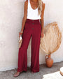 Damen-Leinenhose mit hoher Taille – Sylvie
