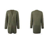 Gestrickte Damen-Cardigan mit Taschen – Noelle
