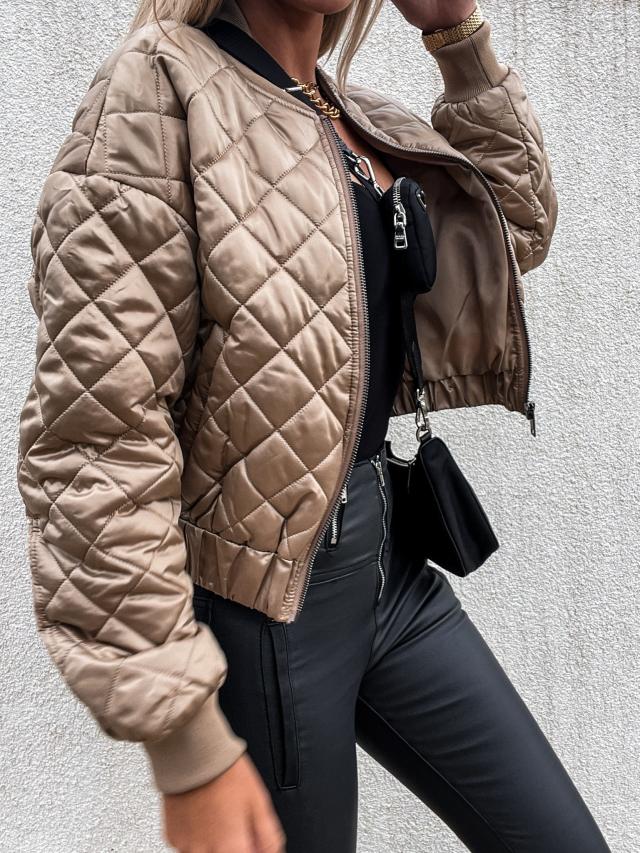Gepolsterte Damen-Bomberjacke mit Taschen – Marisa