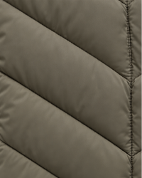 Women's Hooded Quilted Puffer Jacket with Chevron Padding, Zip Front 6