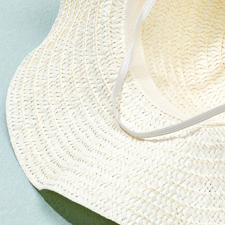 Chapeau de paille d’été pour femme avec détails floraux et fruités – Solène