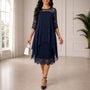 Dorothee Plus Size Midi Evening Dress - Elegant Style 1