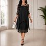 Dorothee Plus Size Midi Evening Dress - Elegant Style 2