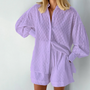 Zweiteiliges Sommer-Set mit Bluse und Shorts – Isla
