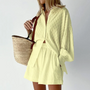 Zweiteiliges Damen Sommer-Set mit Laternenärmeln – Nina