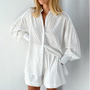 Zweiteiliges Damen Sommer-Set mit Laternenärmeln – Nina
