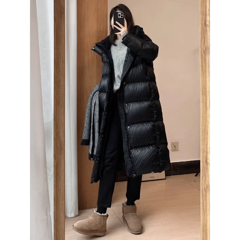 Stilvoller langer gesteppter Damen-Wintermantel - Mila