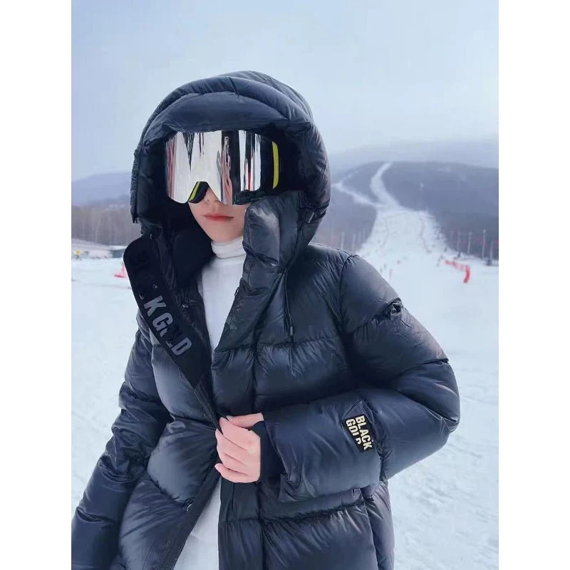 Stilvoller langer gesteppter Damen-Wintermantel - Mila