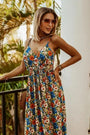 Boho Maxi-Kleid mit Blumenmuster für den Sommer – Yara