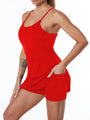 Aktives Sportkleid mit integrierten Shorts und Taschen - Liana