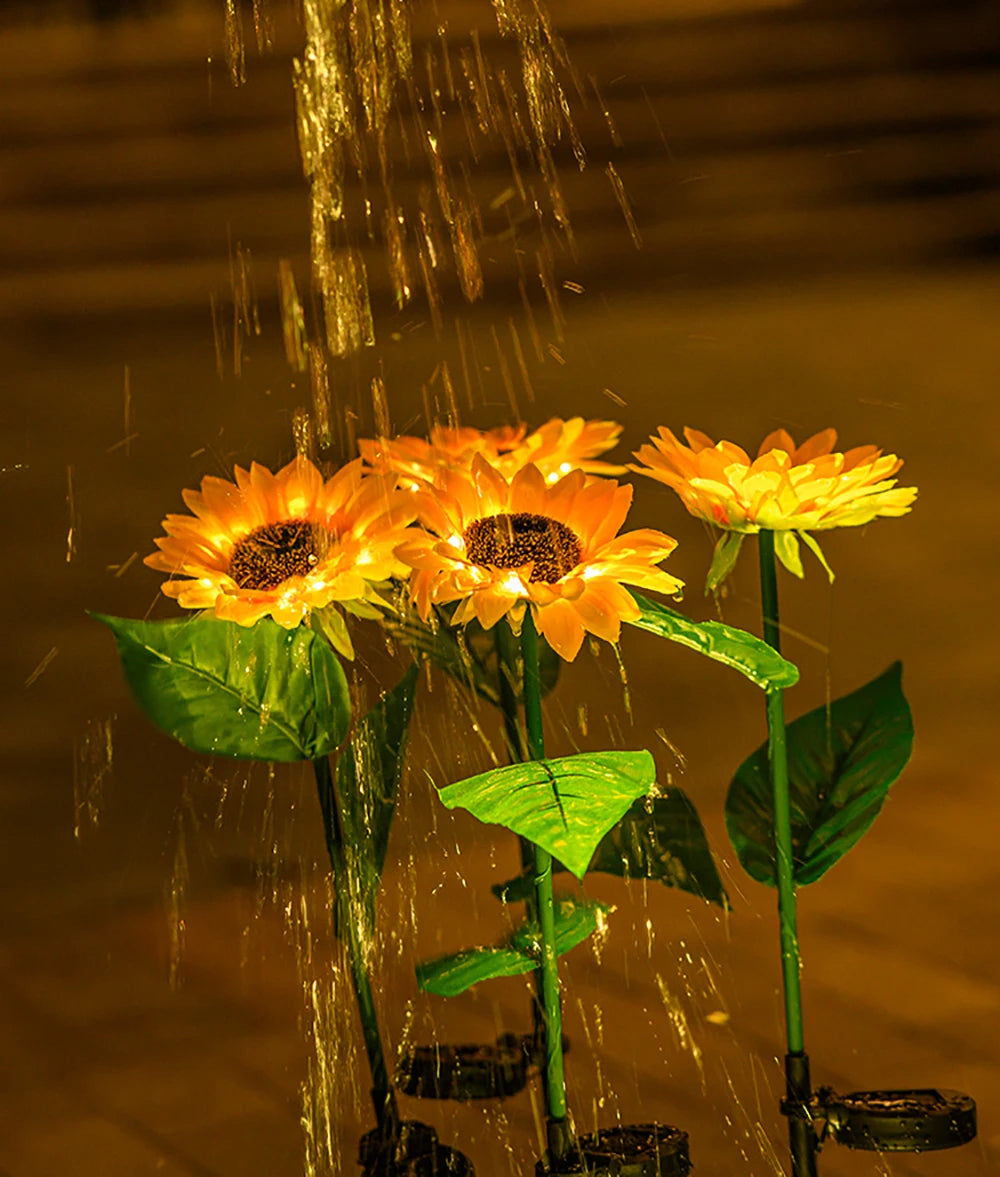 Wasserdichte Solar-Sonnenblumenlampe - SolarBloom