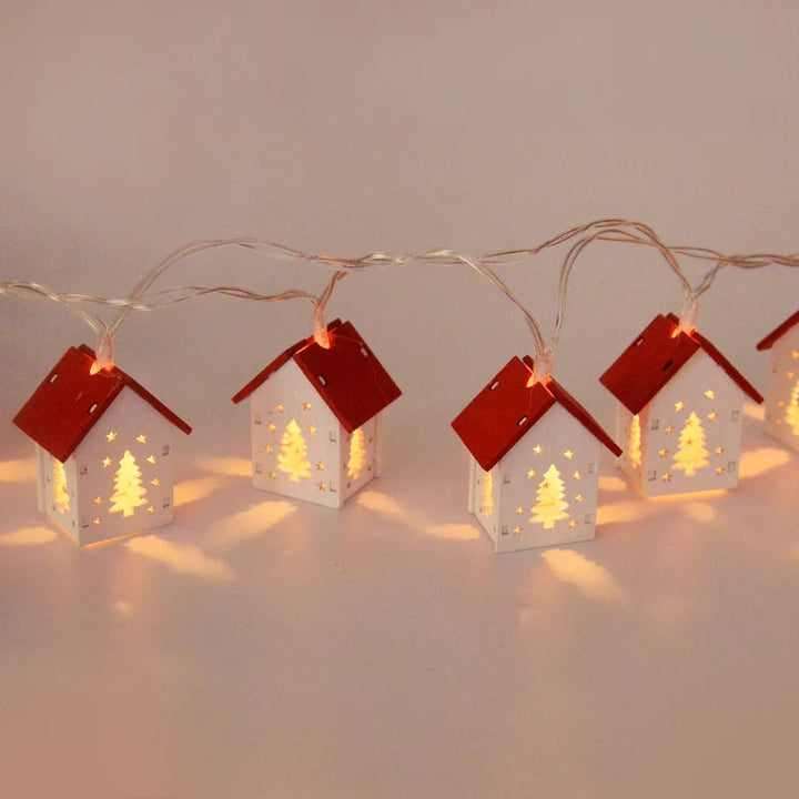 Houten Kersthuisjes Met LED Verlichting - GlowHouse