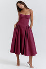 Trendiges Midi-Abendkleid mit Plissee-Saum - Amara