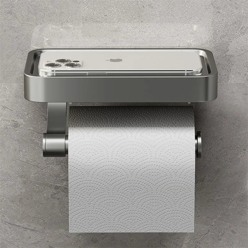 Toilettenpapierhalter mit Ablage - Stalux