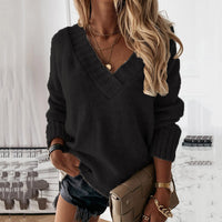 Woll-V-Ausschnitt-Pullover für Damen - Luna
