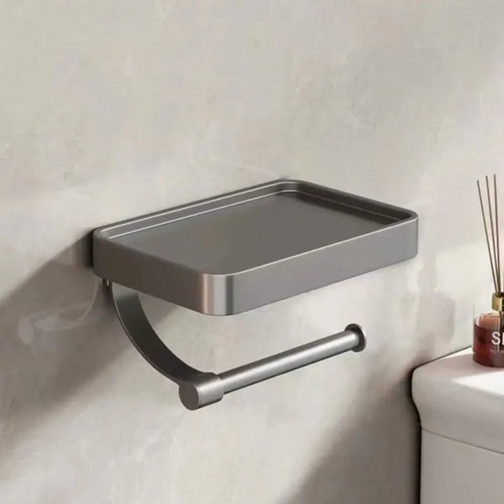 Toilettenpapierhalter mit Ablage - Stalux