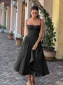 Trendiges Midi-Abendkleid mit Plissee-Saum - Amara