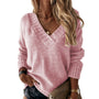 Woll-V-Ausschnitt-Pullover für Damen - Luna