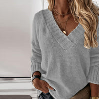 Woll-V-Ausschnitt-Pullover für Damen - Luna