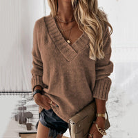 Woll-V-Ausschnitt-Pullover für Damen - Luna