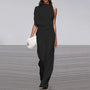 Eleganter weicher ärmelloser Jumpsuit mit weitem Bein | Damen Sommer-Jumpsuit