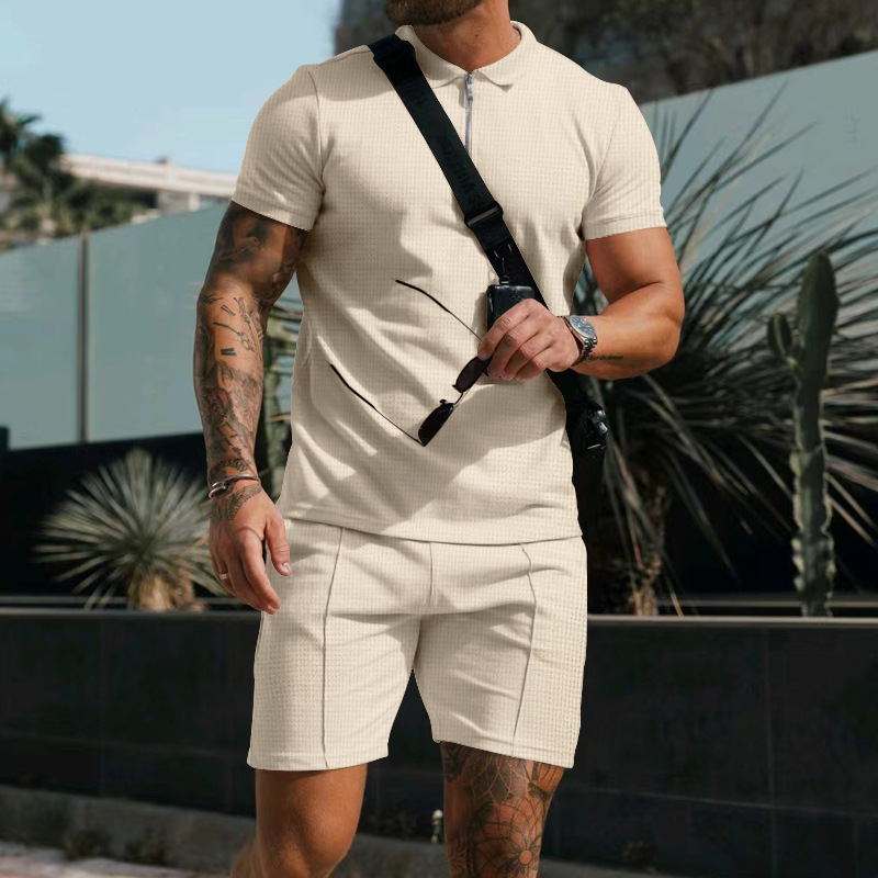 Herren Sommer-Set mit Knopfhemd und kurzer Hose – Ruben