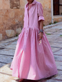Legeres Kariertes Swingkleid mit langen Ärmeln - Sofie