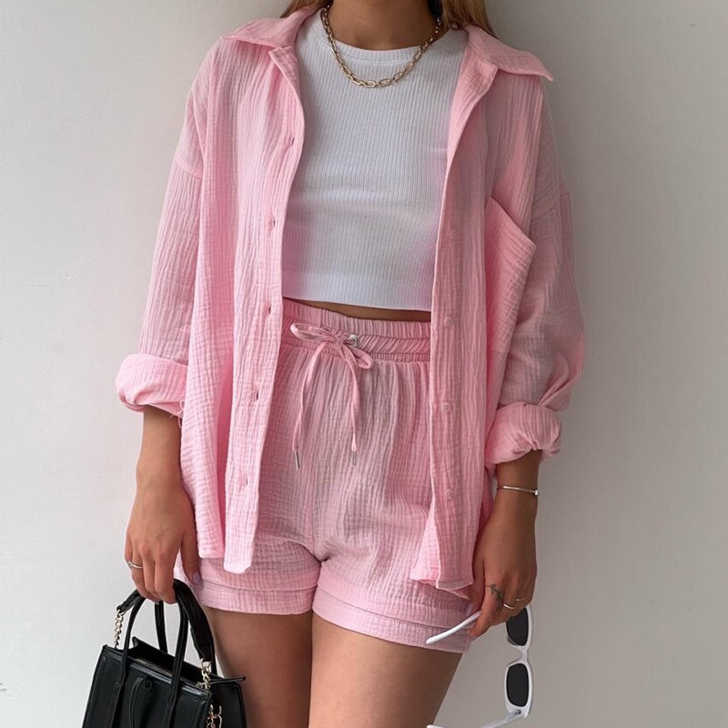 Atmungsaktives Baumwoll-Co-Ord-Set für Damen – Maris