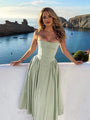 Trendiges Midi-Abendkleid mit Plissee-Saum - Amara