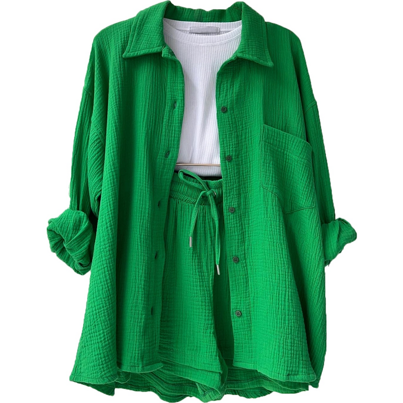 Atmungsaktives Baumwoll-Co-Ord-Set für Damen – Maris