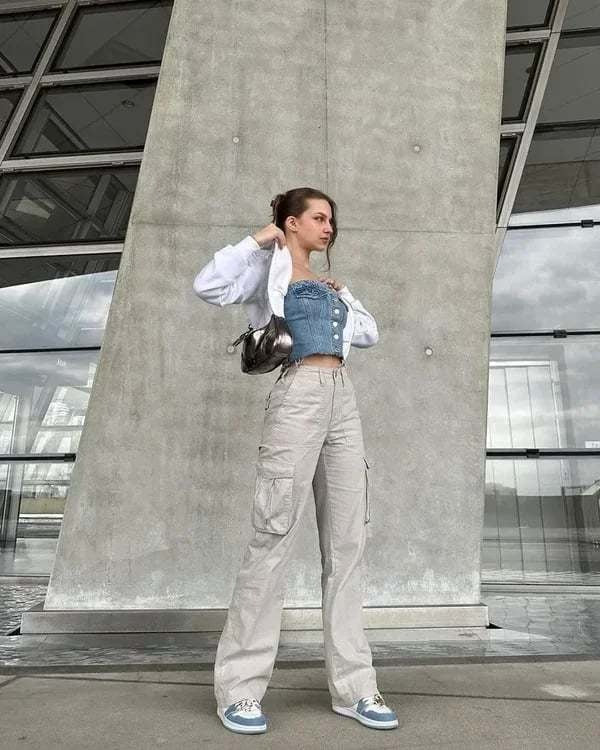 Trendige Damen-Cargo-Jeans - Nova