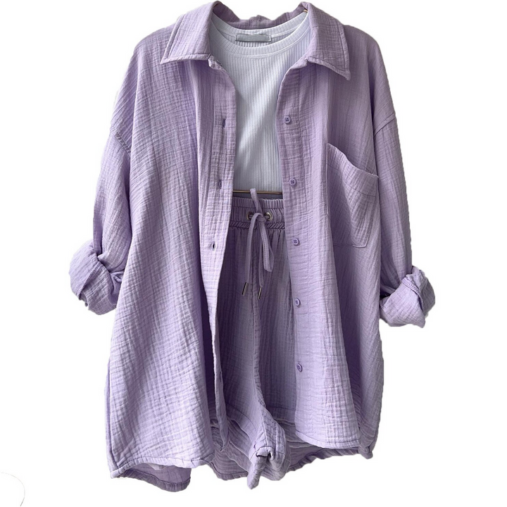 Trendy Katoenen Zomerset Dames – Faylin