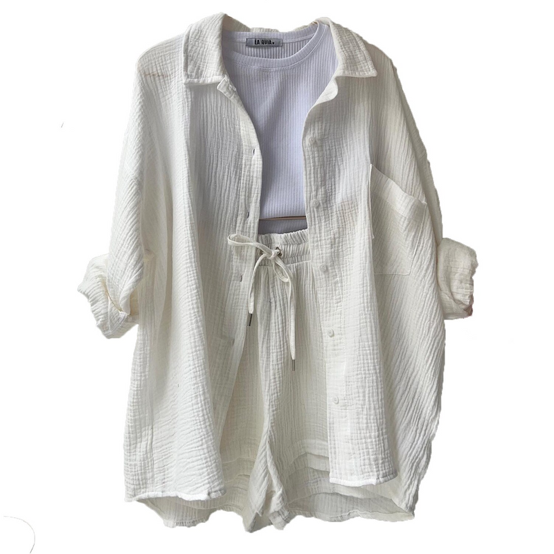 Atmungsaktives Baumwoll-Co-Ord-Set für Damen – Maris